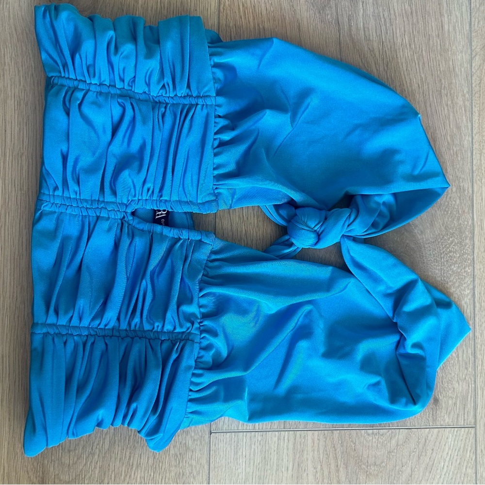Zara Vibrant Blue Gathered Top